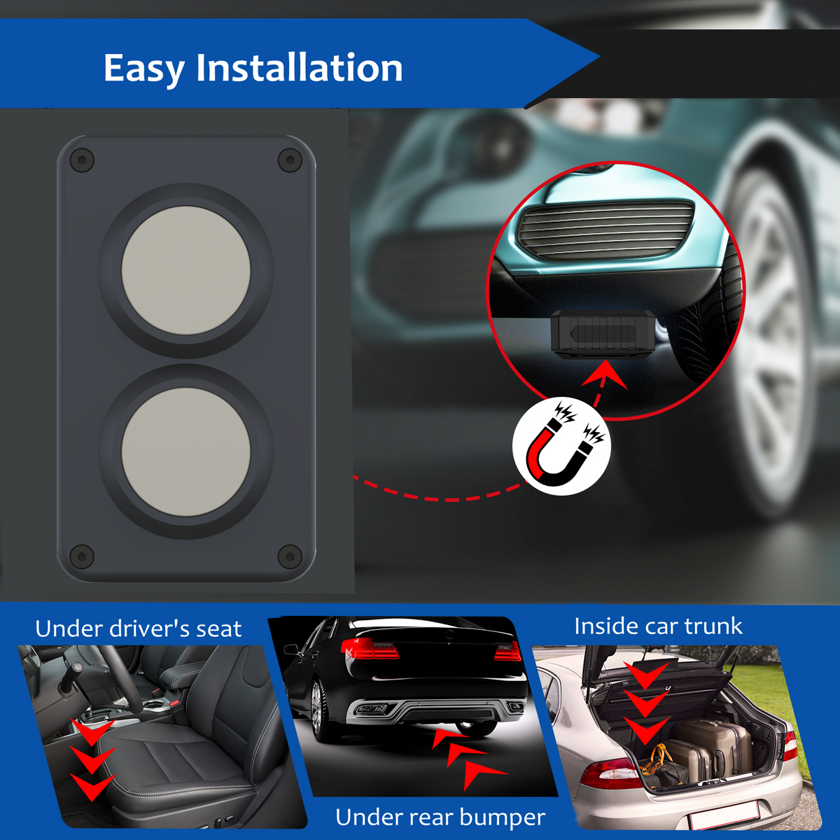 Lekemi L22 4G Localizzatore GPS Tracker per Auto, Moto, Camion e Altri Veicoli con Allarmi Multipli, App mobile, Magnete Potente e Batteria da 10,000mAh Color Nero Lekemi L22 4G Localizzatore GPS Tracker per Auto, Moto, Camion e Altri Veicoli con Allarmi Multipli, App mobile, Magnete Potente e Batteria da 10,000mAh Color Nero